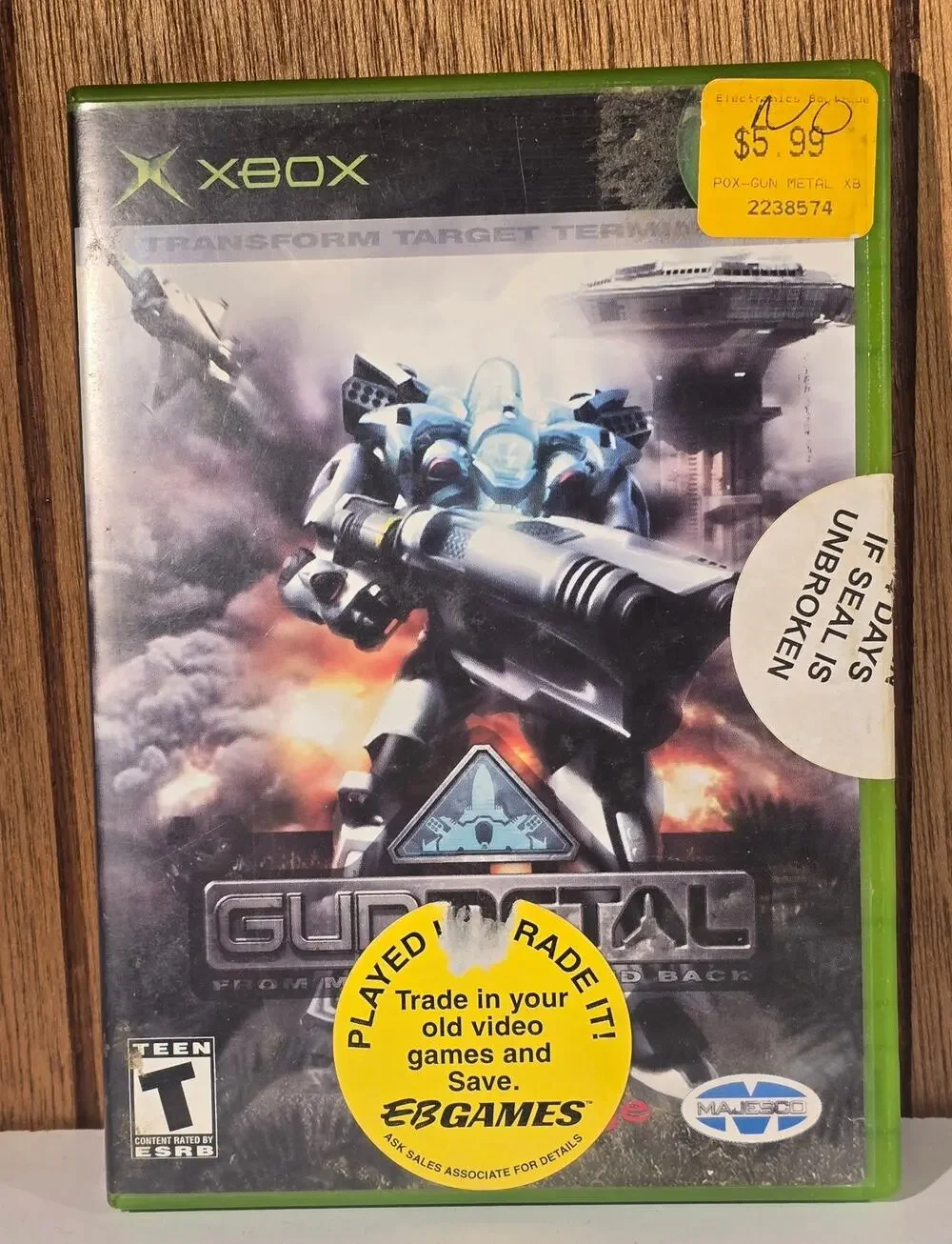 Gun Metal Xbox Game CIB Complete In Box